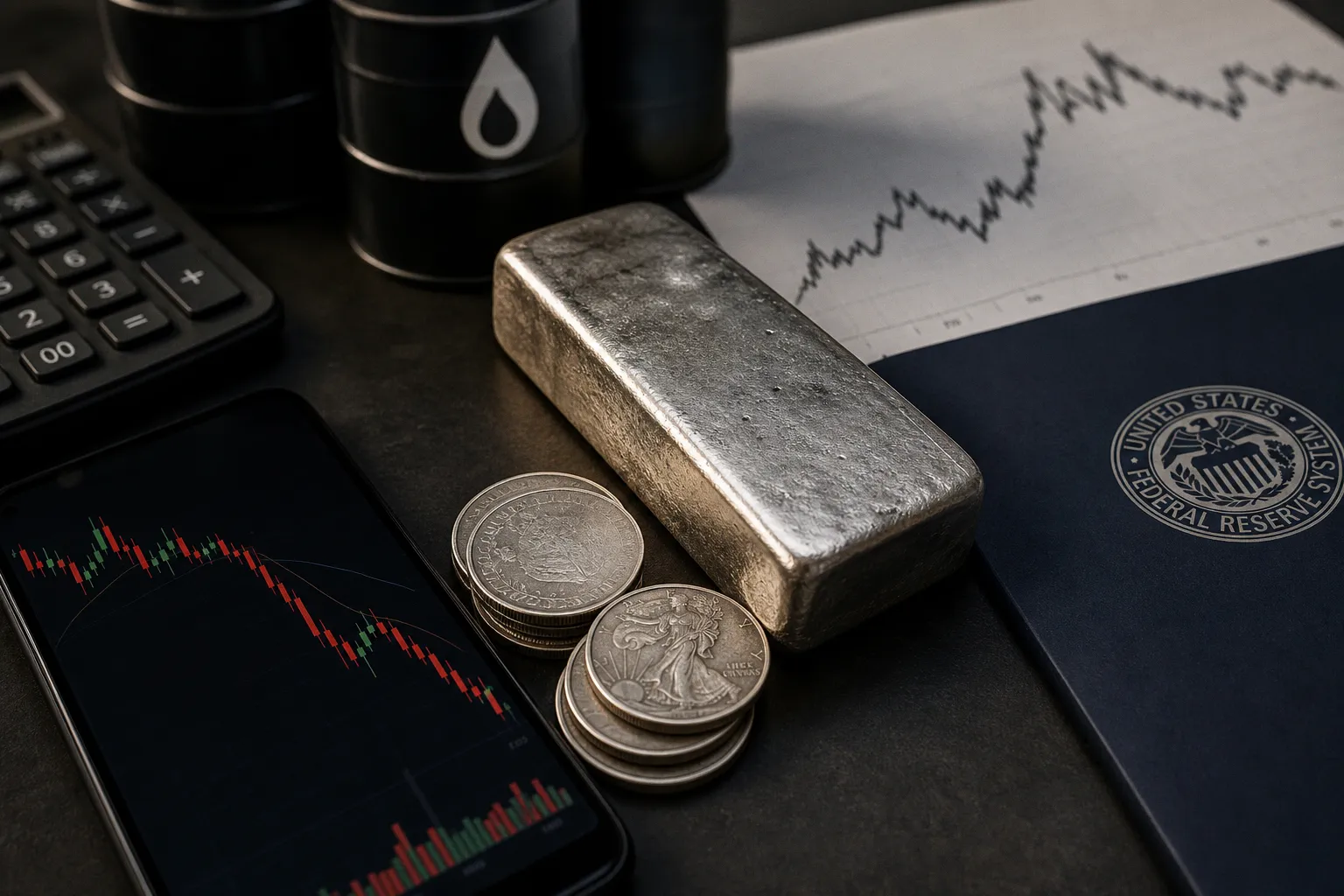 Silver Declines as Middle East Energy Tensions and Fed Policy Uncertainty Weigh on Sentiment
